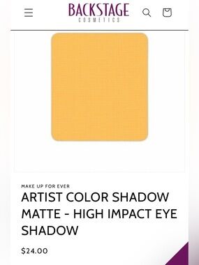 Make Up For Ever Matte Eye Shadow - Yellow Shade